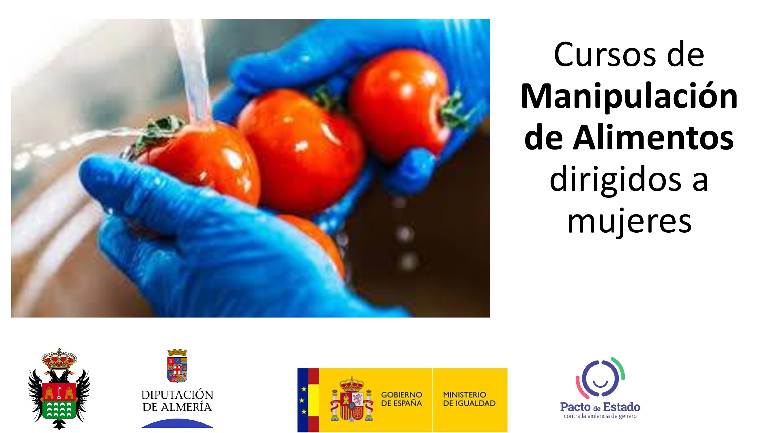 Cursos de Manipulación de Alimentos. Dirigido a mujeres