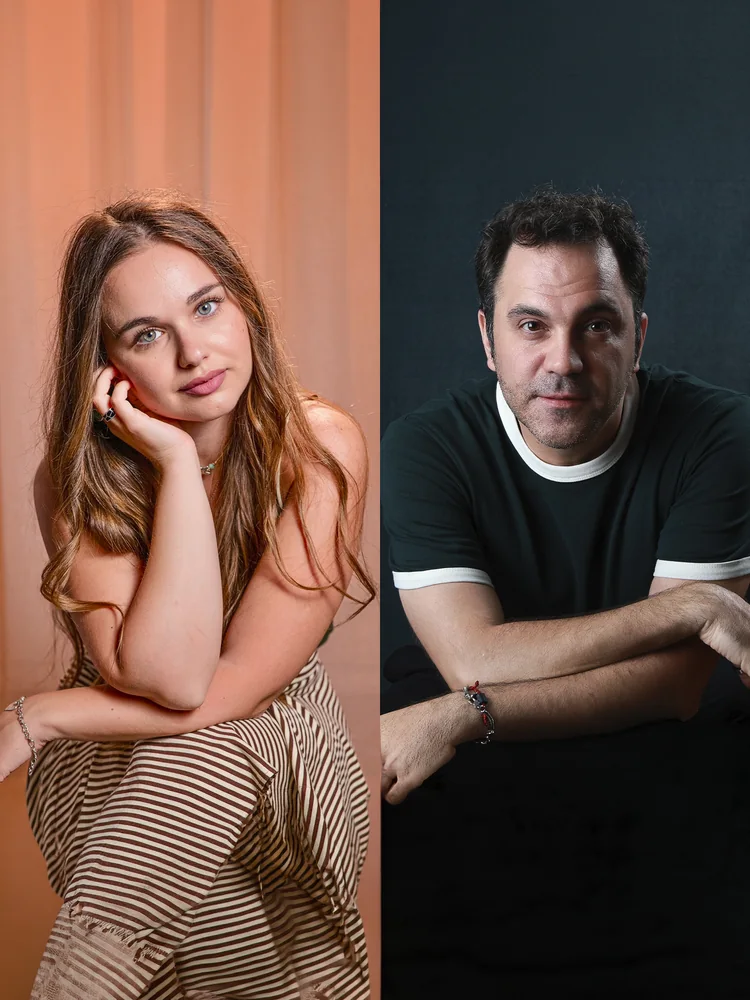 Retrato de Óscar Toribio y Amanda Ferrer.